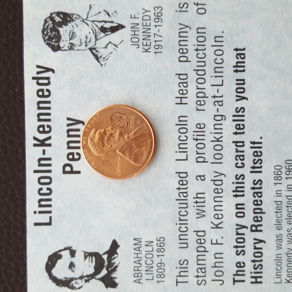 Novelty Penny   Lincoln-Kennedy